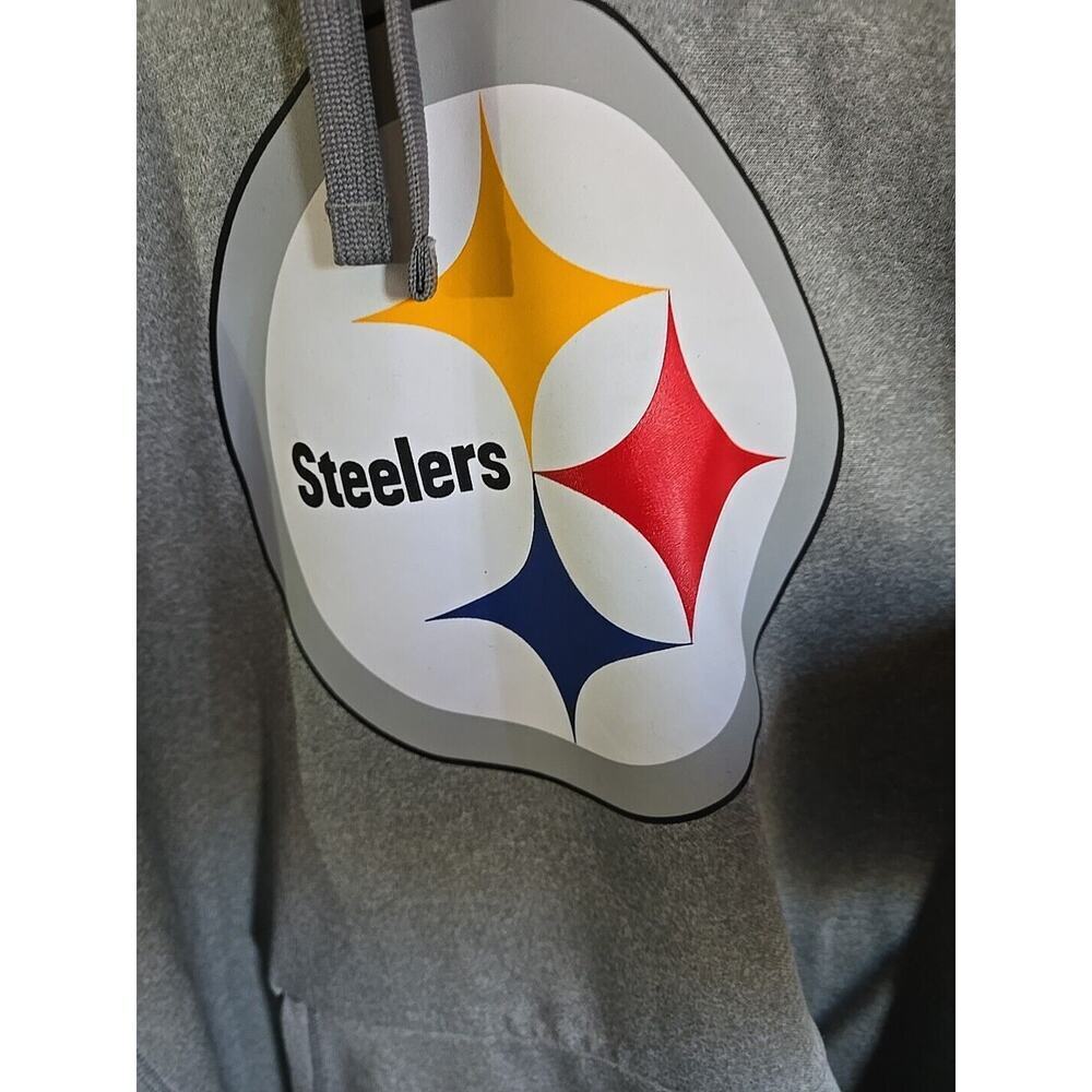 Pittsburgh Steelers hoodie Large Nike Grey Print Logo - Picture 7 of 11